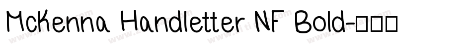 McKenna Handletter NF Bold字体转换